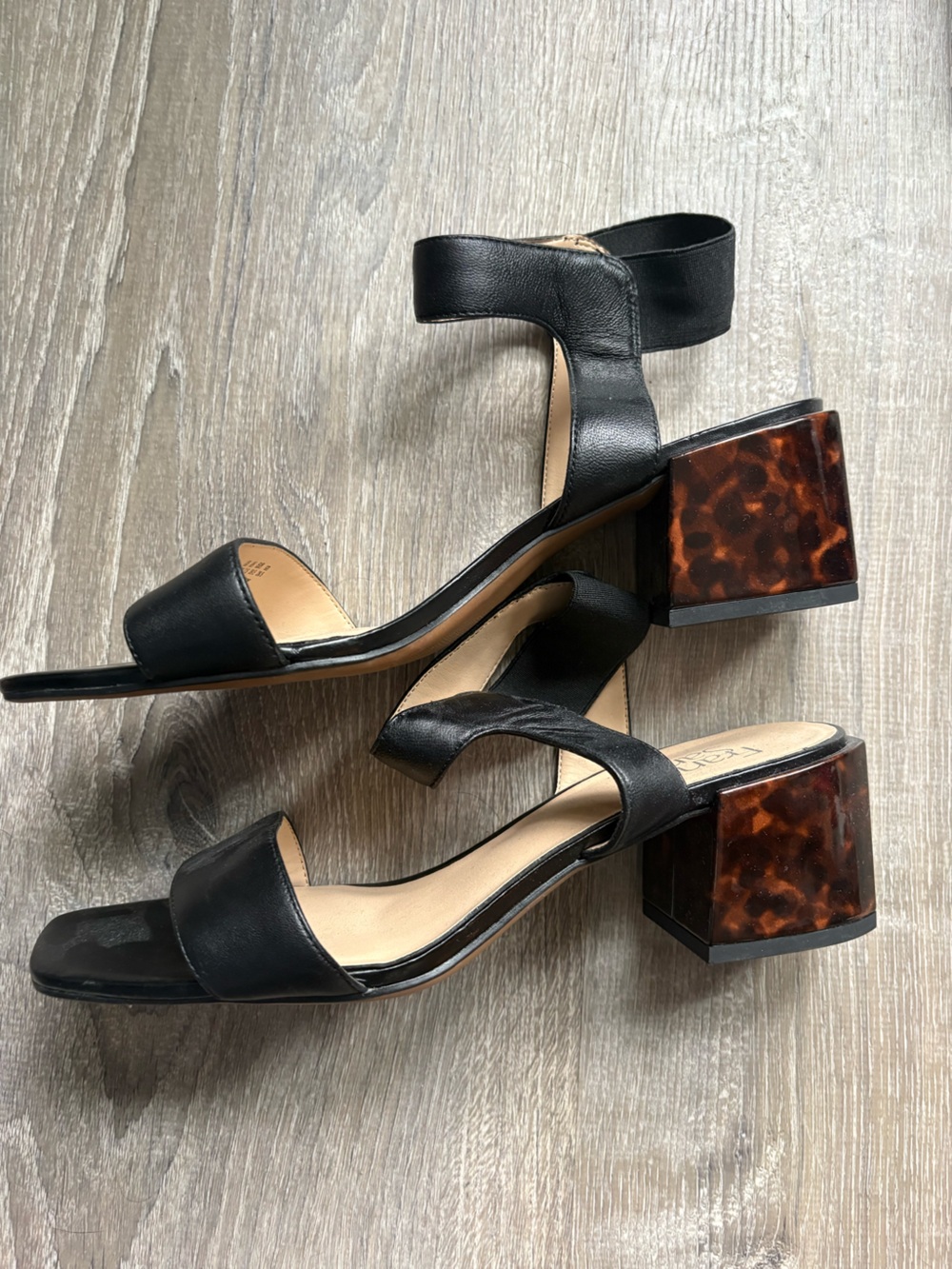 Franco sarto tortoise heeled sandals